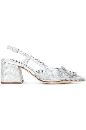 Steve Madden Tacón bergen en color plateado metálico talla 6 en - Metallic Silver. Talla 6 (también en 6.5, 7.5, 8, 8.5).
