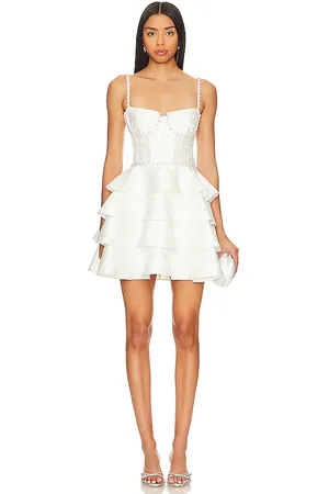 V. Chapman Minivestido luciana corset en color blanco talla 0 en - White. Talla 0 (también en 12, 2, 4, 6, 8).