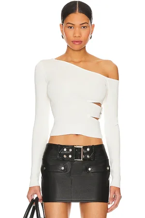 superdown Romina long sleeve top en color talla M en - White. Talla M (también en L, XS).