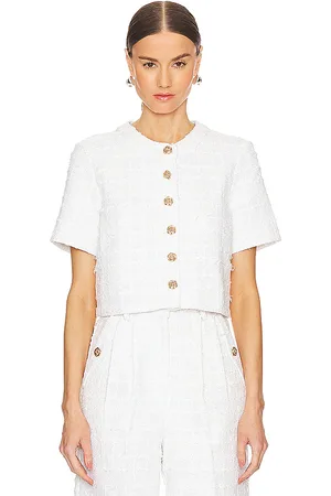 Amanda Uprichard Braswell top en color blanco talla M en - White. Talla M (también en L, S, XS).
