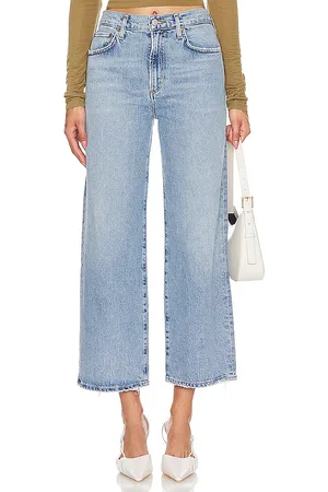 AGOLDE Pierna recta harper crop en color denim claro talla 30 en - Denim-Light. Talla 30 (también en 33, 34).
