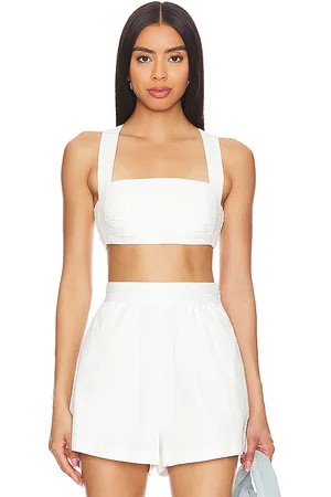 AMUR Top corto carol en color blanco talla 10 en - White. Talla 10 (también en 12).