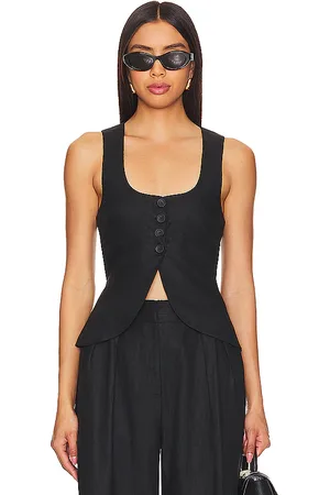 FAITHFULL THE BRAND Chaleco stanze en color talla S en - Black. Talla S (también en XS).