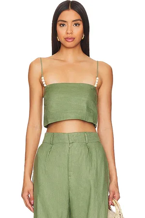 FAITHFULL THE BRAND Top corto chianti en color talla XS en - Sage. Talla XS (también en L).