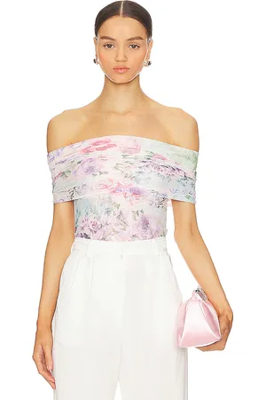 Amanda Uprichard Leia top en color lavanda talla M en - Lavender. Talla M (también en S, XL, XS).
