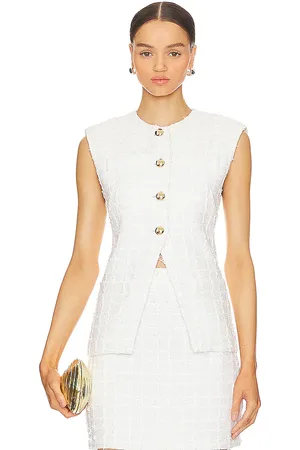 Amanda Uprichard Chaleco hughes en color talla L en - White. Talla L (también en M, S).