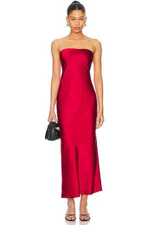 MORE TO COME Maxivestido emma strapless en color talla L en - Red. Talla L (también en M, S, XL, XS).