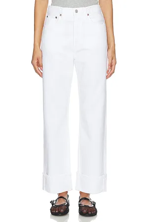 AGOLDE Bajo, fácil, recto fran en color blanco talla 31 en - White. Talla 31 (también en 32, 34).