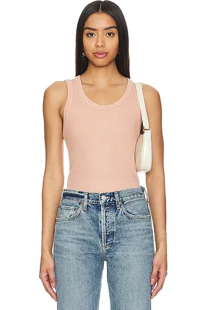 AGOLDE Camiseta tirantes poppy en color durazno talla M en - Peach. Talla M (también en XL).