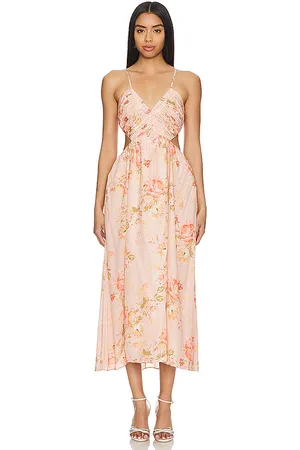 Yumi Kim Vestido midi mandy en color rose talla L en - Rose. Talla L (también en M, XL).