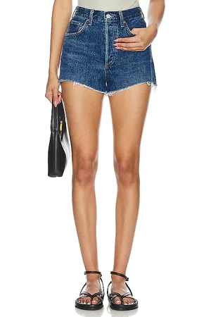 AGOLDE Pantalones cortos vintage de tiro alto mila en color denim-dark talla 24 en - Denim-Dark. Talla 24 (también en 29, 30, 31, 32, 3