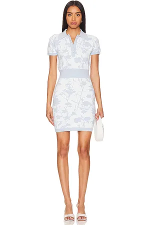 Amanda Uprichard Vestido penelope en color bebe azul talla L en - Baby Blue. Talla L (también en S).