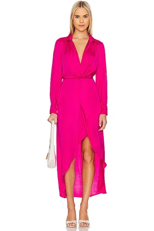 Young, Fabulous & Broke Vestido midi siren en color fucsia talla S en - Fuchsia. Talla S (también en XS).