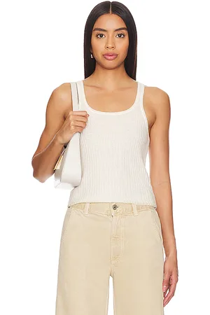 Guest In Residence Guest en residence rib tank top en color talla L en - Cream. Talla L (también en XL).