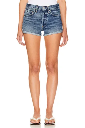 AGOLDE Corto enrollado vintage parker en color denim-medium talla 24 en - Denim-Medium. Talla 24 (también en 30, 31, 32, 33, 34).