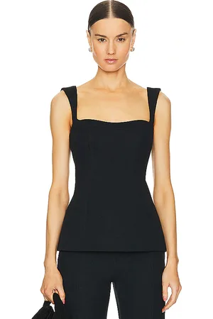 CLEA Simona panelled top en color talla M en - Black. Talla M (también en S, XS).
