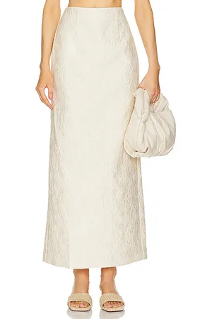 CLEA Falda morgan en color crema talla L en - Cream. Talla L (también en S).
