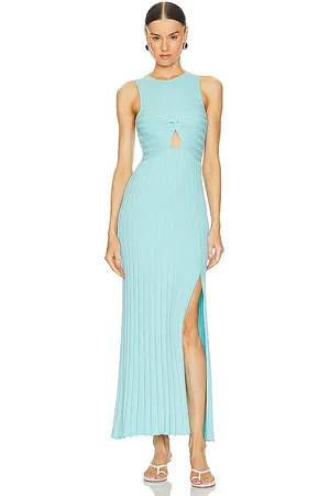 SOVERE Vestido mido de punto restless en color azul cerceta talla XL en - Teal. Talla XL (también en XS).