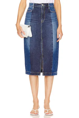 GRLFRND Falda midi robin seamed tonal en color denim-medium talla 24 en - Denim-Medium. Talla 24 (también en 23, 25, 26, 29).