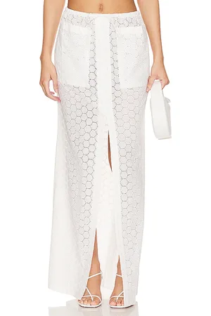 Lovers And Friends Falda fiona maxi en color talla M en - White. Talla M (también en S, XS).