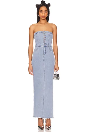 superdown Maxivestido natalia en color denim-dark talla M en - Denim-Dark. Talla M (también en S, XS, XXS).