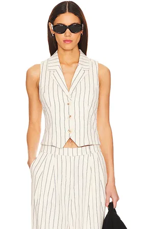 House of Harlow Top chaleco celia en color crema talla M en - Cream. Talla M (también en S).