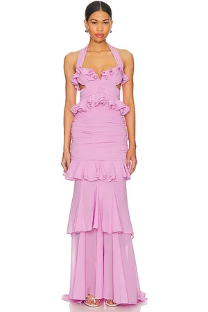 MAJORELLE Vestido largo jerry en color rosado talla S en - Pink. Talla S (también en XL).