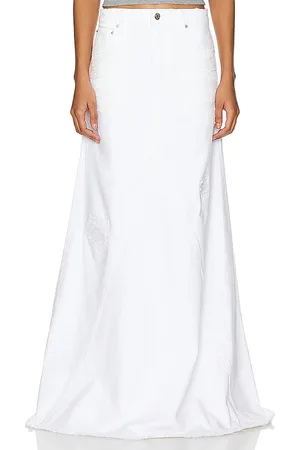GRLFRND Falda maxi fiona godet en color blanco talla 23 en - White. Talla 23 (también en 24).