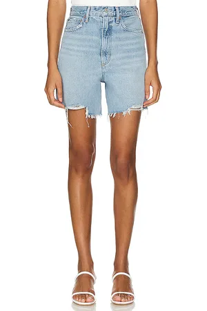 AGOLDE Pantalones cortos holgados de talle alto stella en color denim claro talla 23 en - Denim-Light. Talla 23 (también en 24, 28, 30