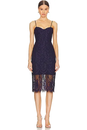 Bardot Vestido midi florence en color talla 2 en - Navy. Talla 2 (también en 4).