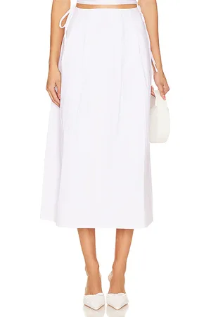 Tularosa Falda maxi jess en color blanco talla L en - White. Talla L (también en M, S, XL).