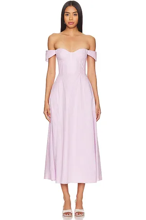 Bardot Vestido midi magdelena en color lavanda talla 2 en - Lavender. Talla 2 (también en 6).