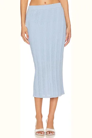 Central Park West Falda midi louis en color bebe talla M en - Baby Blue. Talla M (también en S).