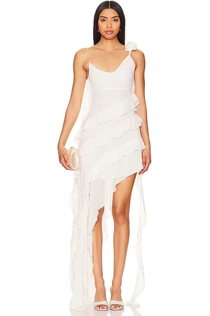 bubish Vestido willow ruffle rosette en color talla 12/L en - White. Talla 12/L (también en 14/XL, 6/XS).