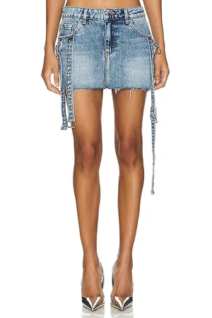 Retrofete Minifalda sherona en color denim claro talla 24 en - Denim-Light. Talla 24 (también en 25, 27).