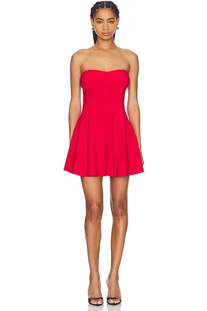 Norma Kamali Minivestido sin tirantes grace en color rojo talla M en - Red. Talla M (también en L, S, XL, XS).