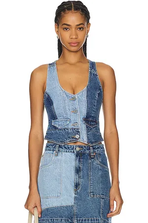 ABrand Chaleco denim en color denim-medium talla XS en - Denim-Medium. Talla XS (también en XXS).