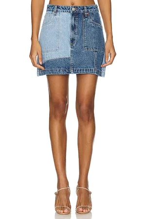 ABrand Falda alineada en color denim-medium talla 24 en - Denim-Medium. Talla 24 (también en 25).