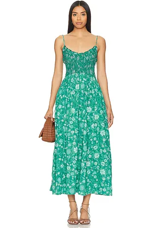 Free People Sweet nothings midi dress en en color verde talla L en - Green. Talla L (también en XL).