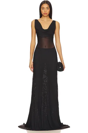 Sau Lee Vestido largo kelsey en color talla 12 en - Black. Talla 12 (también en 2, 4, 6).