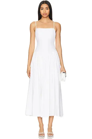 Tularosa Vestido harriett midi en color talla M en - White. Talla M (también en L, XL).