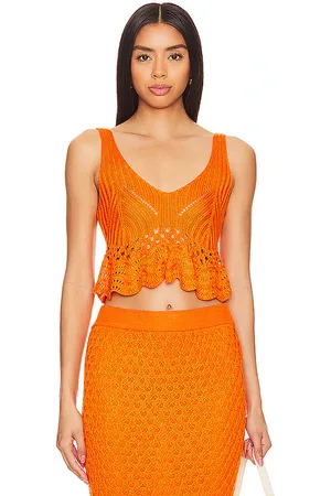 Beach Riot Leigh top en color naranja talla M en - Orange. Talla M (también en S).