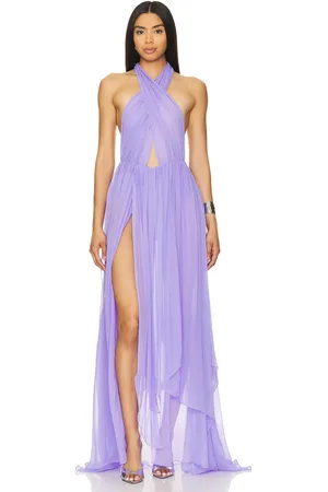 Retrofete Vestido largo ina en color morado talla L en - Purple. Talla L (también en XL, XS).