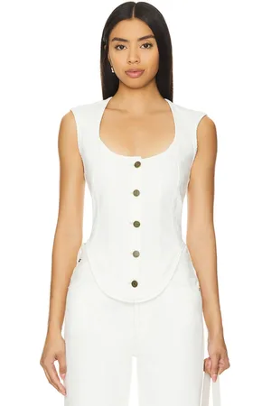 Frame Bustier con escote redondo y costuras en color ivory talla 8 en - Ivory. Talla 8 (también en 6).