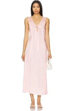 Ciao Lucia Vestido midi serena en color rubor talla M en - Blush. Talla M (también en L, XS).