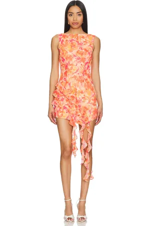 Lovers And Friends Vestido lilo mini en color naranja talla M en - Orange. Talla M (también en S).