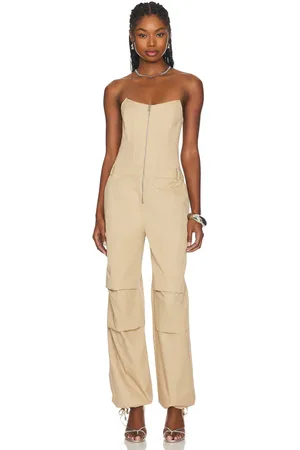 Retrofete Stana jumpsuit en color bronce talla M en - Tan. Talla M (también en L, XXS).