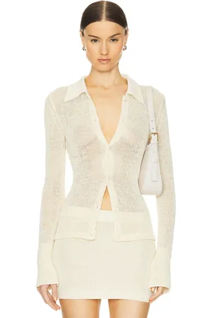 AYA MUSE Cárdigan kivu en color ivory talla L en - Ivory. Talla L (también en M).
