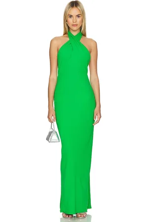 Amanda Uprichard Vestido largo galilea en color verde talla S en - Green. Talla S (también en L, XL, XS).