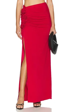 Amanda Uprichard Falda anjou en color talla M en - Red. Talla M (también en XL).